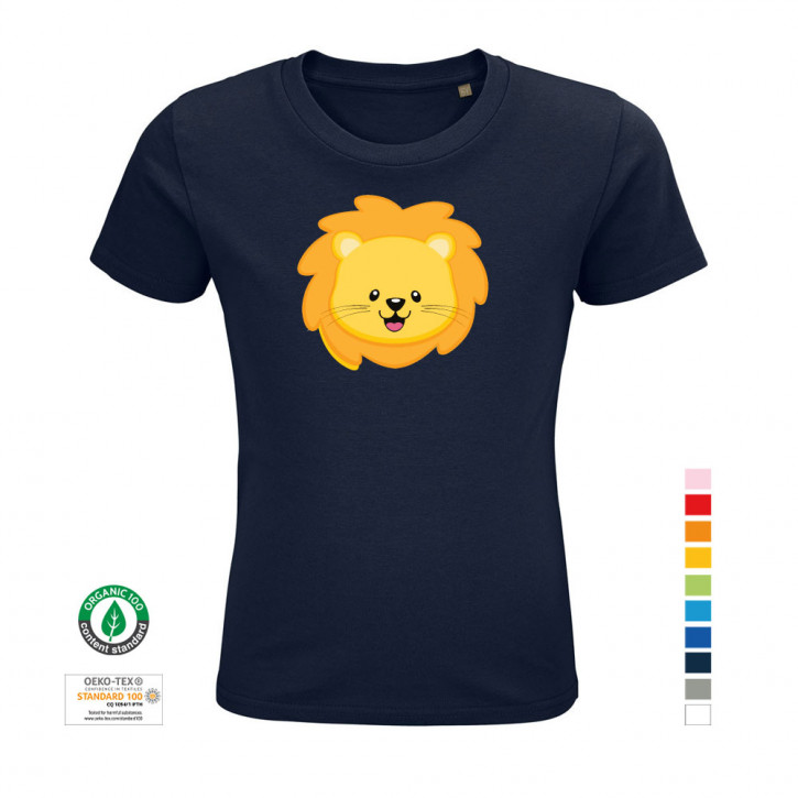 Kinder-T-Shirt Löwe aus 100% Bio-Baumwolle