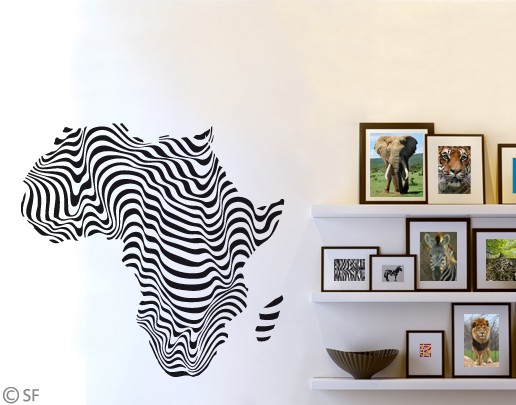 Wandtattoo Afrika Zebra