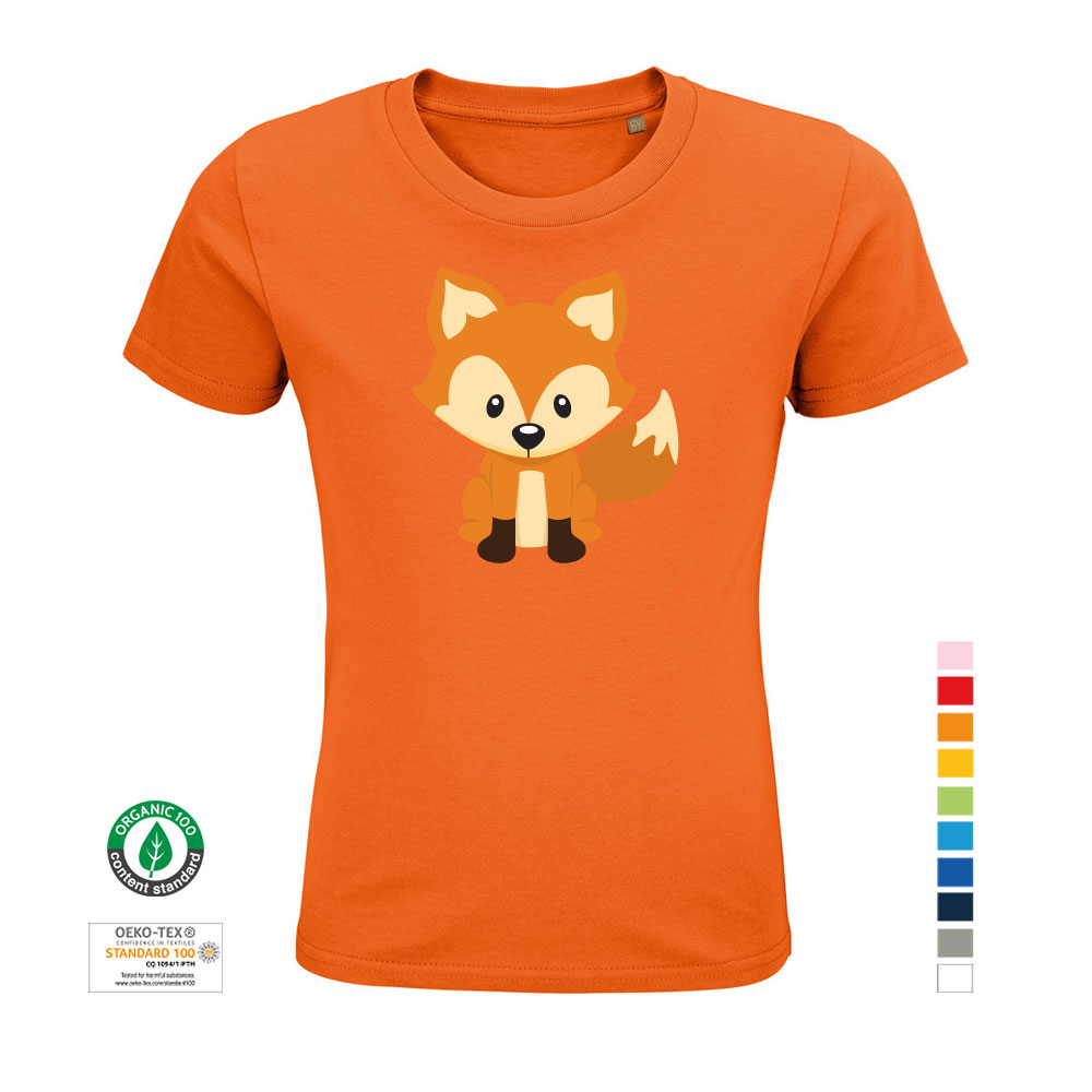 Kinder-T-Shirt Fuchs aus 100% Bio-Baumwolle I
