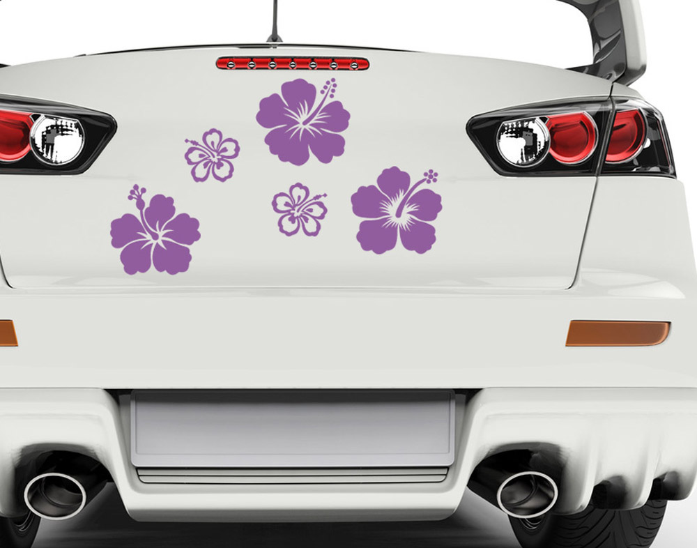 Autoaufkleber Hibiskus-Blüten: Autotattoos im Onlineshop