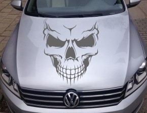 Autoaufkleber Skull Biker Totenkopf