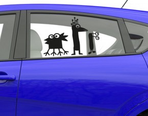 Autoaufkleber Sehvögel