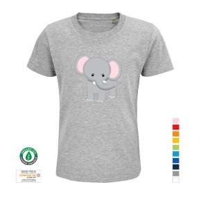 Kinder-T-Shirt Elefant aus 100% Bio-Baumwolle