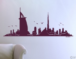 Wandtattoo Dubai Skyline