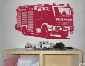 Wandtattoo Feuerwehr Truck